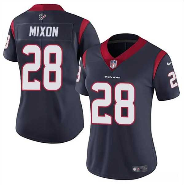 Womens Houston Texans #28 Joe Mixon Navy Vapor Untouchable Limited Stitched Jersey Dzhi->women nfl jersey->Women Jersey